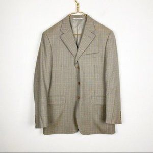 Canali Tan Plaid Blazer